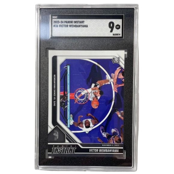 2023-24 VICTOR WEMBANYAMA PANINI INSTANT NBA #36 ROOKIE RC  /6309 SGC 9 MINT - Picture 1 of 4